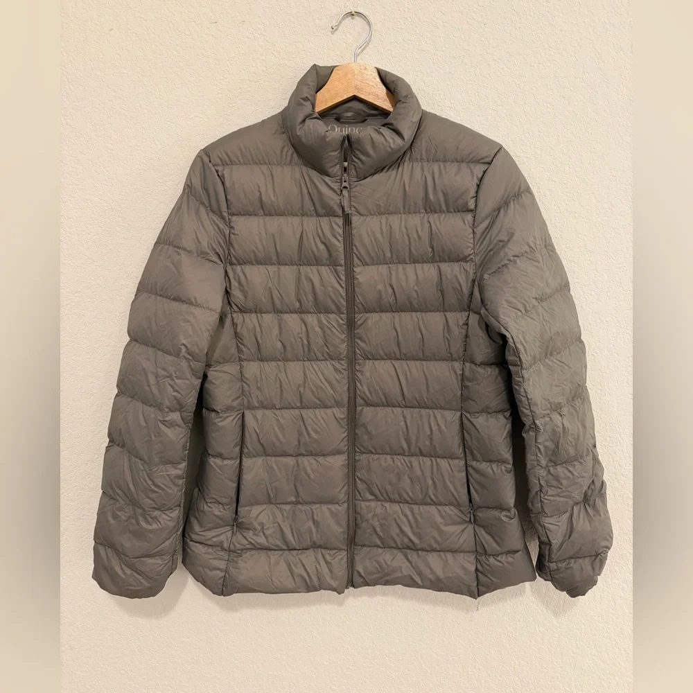 Quince Women's Lightweight Down Packable Jacket Grey Size Medium - Picture 2 of 7